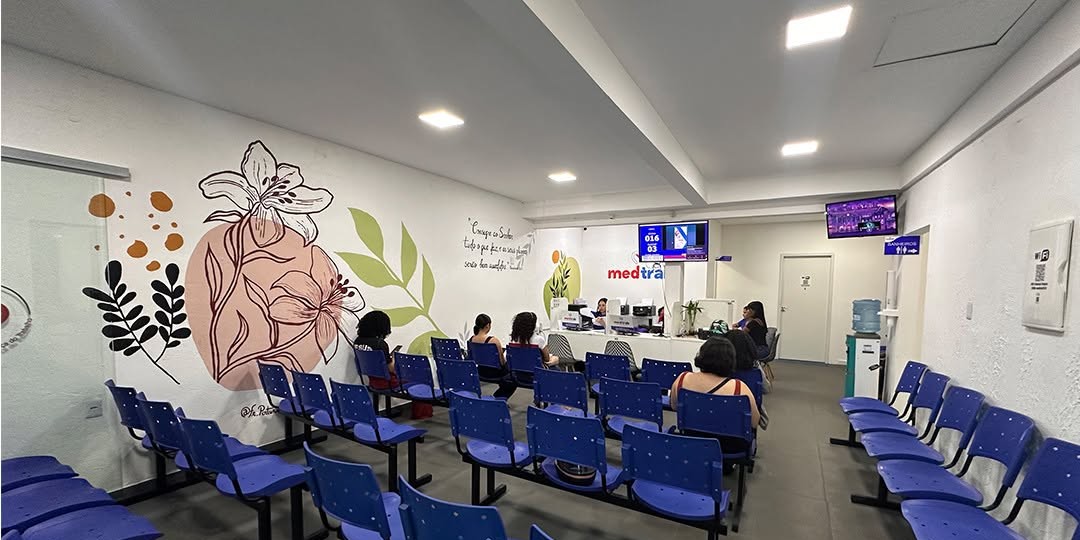 Recepção e sala de espera da Medtrab em Boa Vista